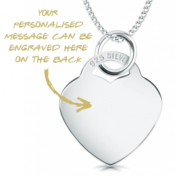 Love You to the Moon & Back Necklace Personalised / Engraved, 925 Sterling Silver