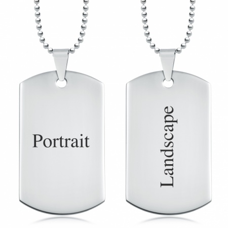 Double Stainless Steel Dog Tags Offset (can be personalised)