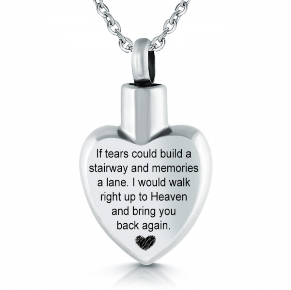 If Tears Could Build a Stairway Ashes Necklace, Personalised