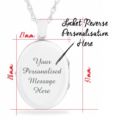 Any Initial Locket Necklace, Personalised, Sterling Silver