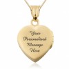 Heart Locket, CZ Pave Set Heart, 9ct Gold, Personalised / Engraved