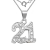 21st Birthday Necklace, Cubic Zirconia & Sterling Silver
