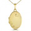 Oval 9ct Yellow Gold 4 Photo Locket, Personalised