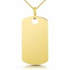 9ct Yellow Gold Dog Tag, Small Single (can be personalised)
