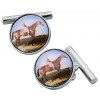 Horse Rider Cufflinks, Colour Enamel & Sterling Silver (Engraving Available)