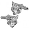 Fox Head Cufflinks, Sterling Silver (Engraving Available)