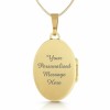 Antique Style Pattern Locket, Personalised, 9ct Yellow Gold