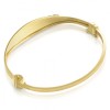 Baby Bangle, 9ct Gold with Heart, Personalised, Hallmarked