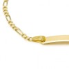 Childrens Figaro ID/Identity Bracelet, 9ct Gold, Personalised/ Engraved