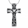 Claddagh Cross Ashes Necklace, Personalised, Stainless Steel