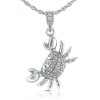Cancer Zodiac Necklace, Sterling Silver & Cubic Zirconia