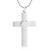 Ashes Cremation Cross Necklace, with Heart, Personalised