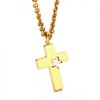 Ladies/Childs Small Cross Necklace, Gold, Personalised