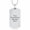 Cross Pattern Dog Tag, Personalised, Stainless Steel