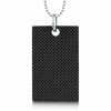 Diamond Pattern Dog Tag, Personalised, Stainless Steel, Black