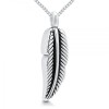 Feather Cremation Ashes Locket Necklace, with Personalisation