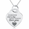 Forever & A Day I Will Always Love You Necklace, Personalised, Sterling Silver