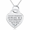 Good Friends are Like Stars, Heart Necklace, Personalised, 925 Sterling Silver