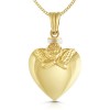 Guardian Angel Ashes Locket, Personalised, 9ct Yellow Gold