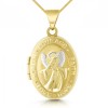Guardian Angel Locket, 9ct Gold, Personalised / Engraved