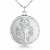 Traditional Holy Communion Necklace, Personalised, Sterling Silver
