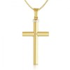 Large Memorial Ashes Cross Necklace, 9ct Yellow Gold