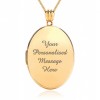 Large Oval 9ct Yellow Gold Locket Personalised/ Engraved