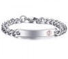 Medical Alert Bracelet, Personalised, 8 Inches, Small Mens or Large Ladies