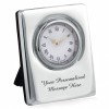 Carrs Mini Clock, Hallmarked Sterling Silver (can be personalised)