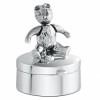 Movable Teddy Bear 1st Curl/Tooth Box, Personalised, Sterling Silver