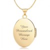 Oval Family Album Locket, 9ct Yellow & White Gold, Personalised