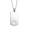 Paw Print Dog Tag, with Personalisation, Cutout, Men or Ladies