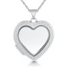 Ribbed Edge Window Locket, Ideal for Lock of Hair, 925 Sterling Silver