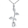 Rose Ashes Cremation Necklace, Silver Colour, Womens