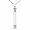 See-Through Tube Necklace for hair/ashes, Sterling Silver, Screw-Topped
