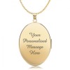 Large Flower/Scroll 9ct Yellow Gold Locket Personalised/ Engraved