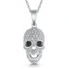 Personalised Skull Necklace, Sterling Silver