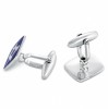 Masonic Square Sterling Silver & Enamel Cufflinks (can be personalised)