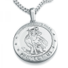 St Christopher Protect Us Pendant Personalised, Sterling Silver
