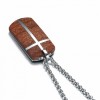 Men's Rosewood Cross Necklace Dog Tag, Personalised