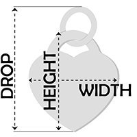 pendant width, height and drop example
