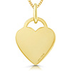 9ct yellow gold heart necklace personalised