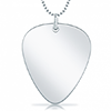 sterling silver plectrum necklace personalised