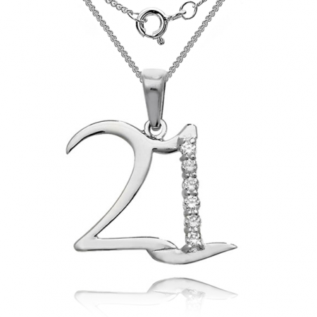 21st Birthday 925 Sterling Silver Necklace