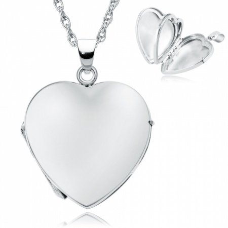 A Heart Shaped Sterling Silver 4 Photo Locket (can be personalised)