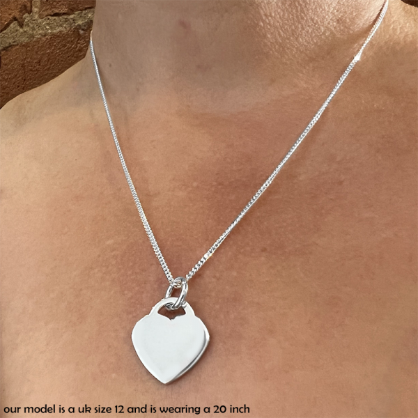 Medical Alert SOS Sterling Silver Heart Necklace (can be personalised)