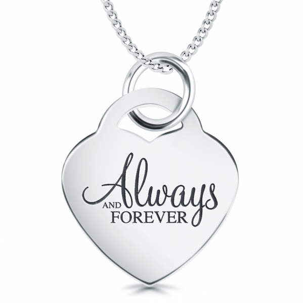 Always and Forever Necklace, Personalised, Sterling Silver