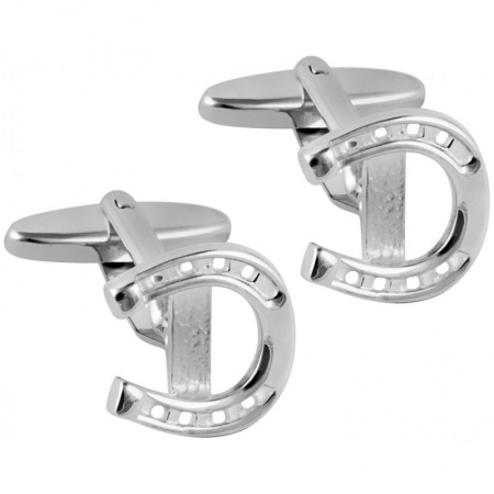 Horseshoe Cufflinks, Sterling Silver (Engraving Available) XOP