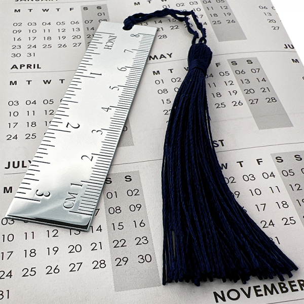 3 Inch Ruler Bookmark, Personalised, Sterling Silver, Hallmarked