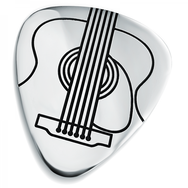 Acoustic Guitar Plectrum (Pick) Personalised, Sterling Silver